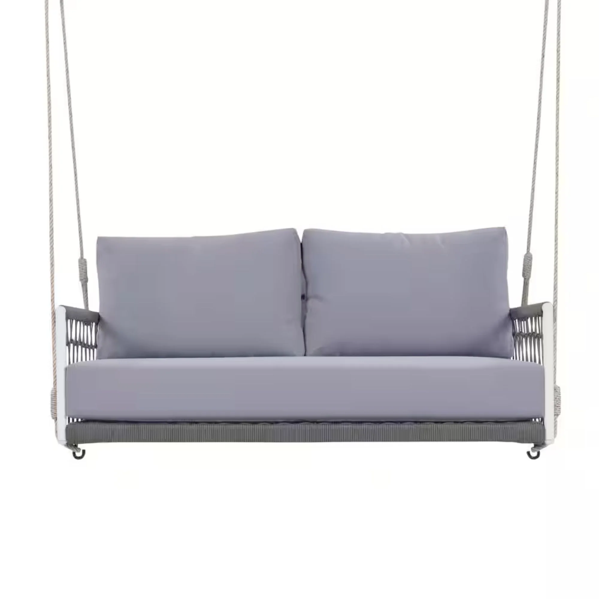 Adelita Three Seater Hanging Swing Without Stand For Balcony, Garden Swing Braid & Rope - Image 6