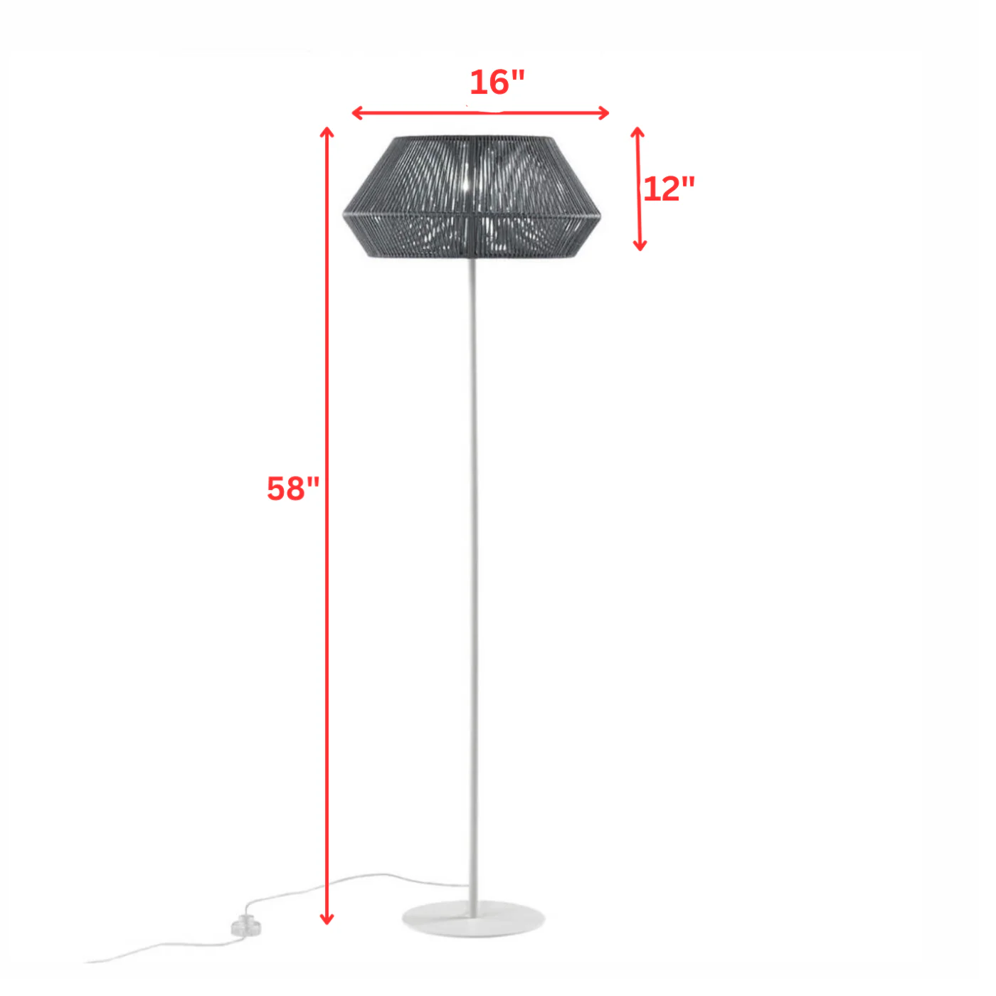 Alain Outdoor Rope Floor Lamp - Image 3