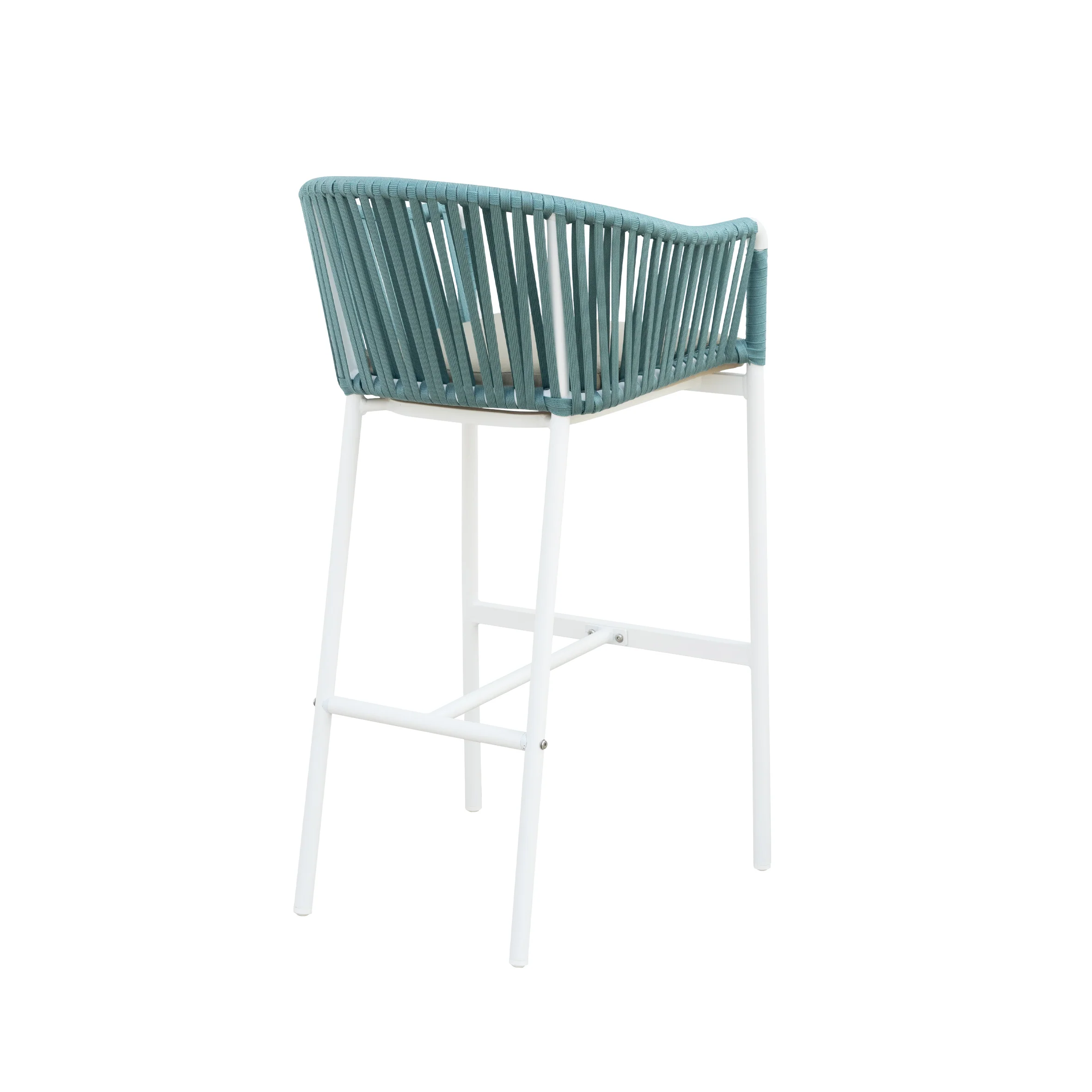Alp Outdoor Patio Bar Chair 2 Chair For Balcony Braided & Rope - Image 3