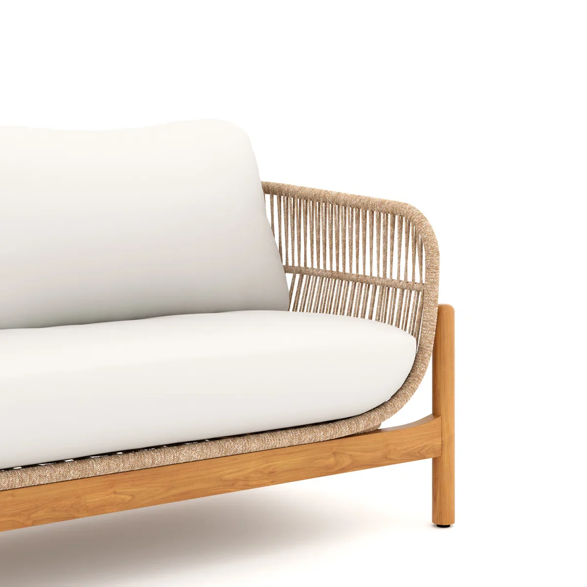 Apolo Outdoor Sofa Set 2 Seater , 2 Single seater , 1 Side table and 1 Center Table (Beige) - Image 7