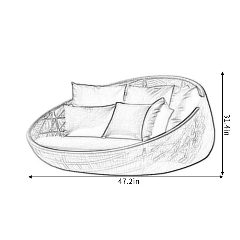 Ariza Outdoor Poolside Sunbed With Cushion Daybed (WHITE) - Image 3