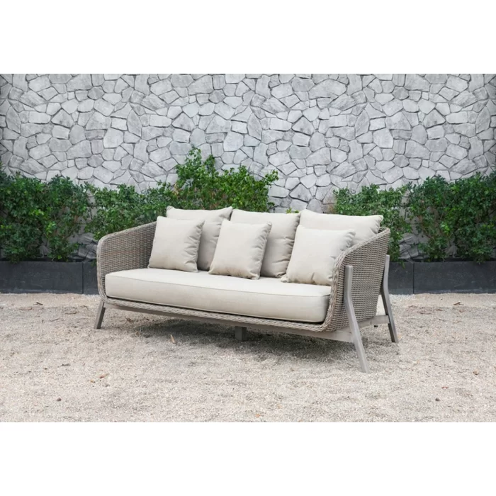 Belinda Outdoor Garden Balcony Sofa Set 3 Seater , 2 Single Seater and 1 Center Table Set (Grey) - Image 4