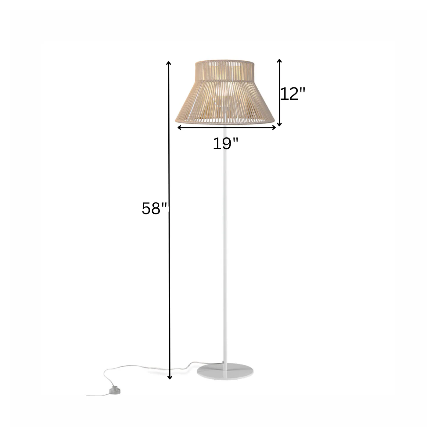 Bohn Outdoor Rope Floor Lamp - Image 3