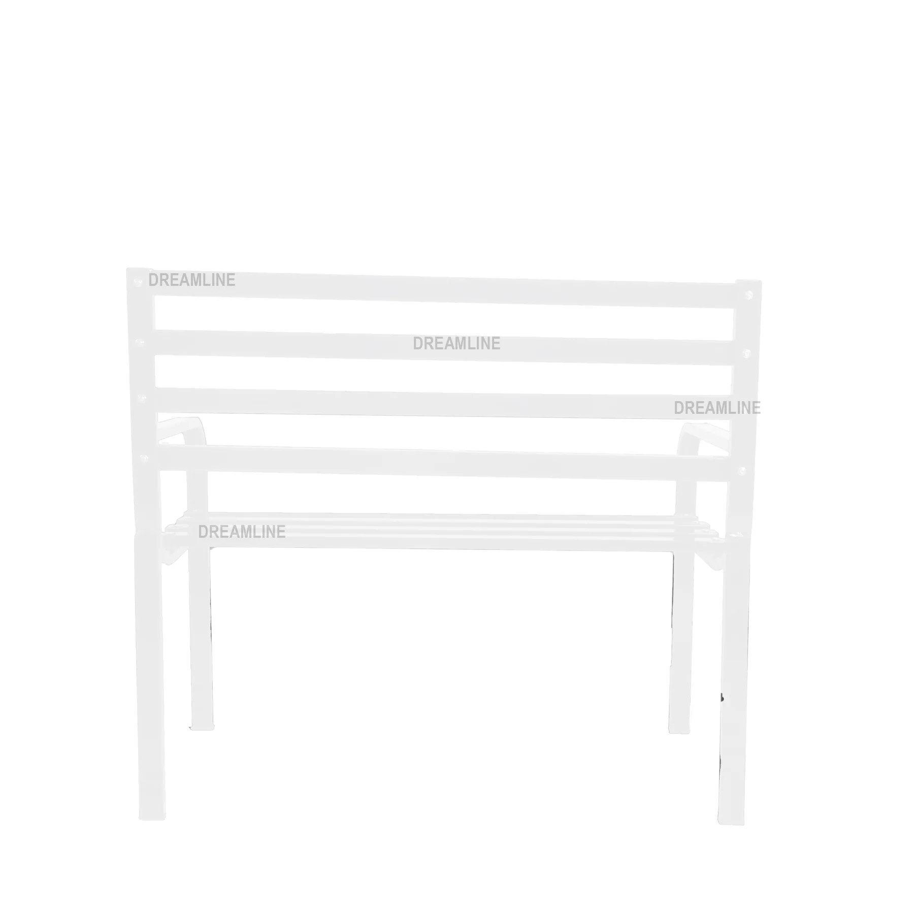 Boho Metal 2 Seater Garden Bench for Outdoor Park - (White) - Image 3