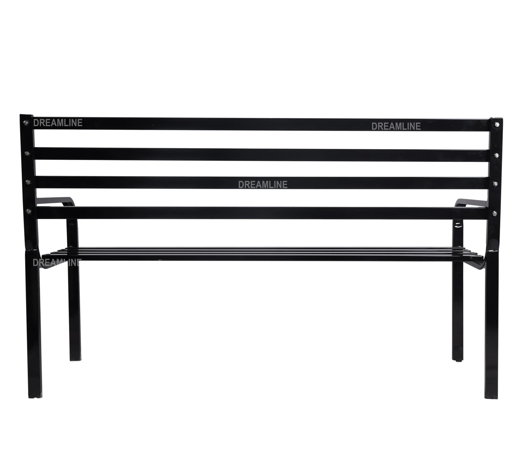 Boyle Metal 3 Seater and 1 Table Garden Bench for Outdoor Park - (Black) - Image 3