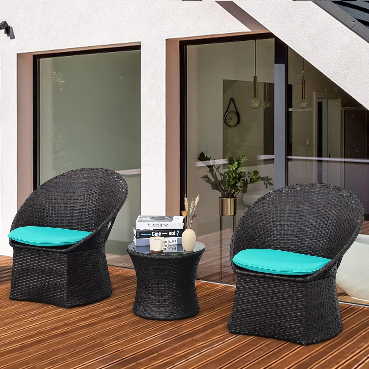 Carreon Outdoor Patio Seating Set 2 Chairs and 1 Table Set - Image 8