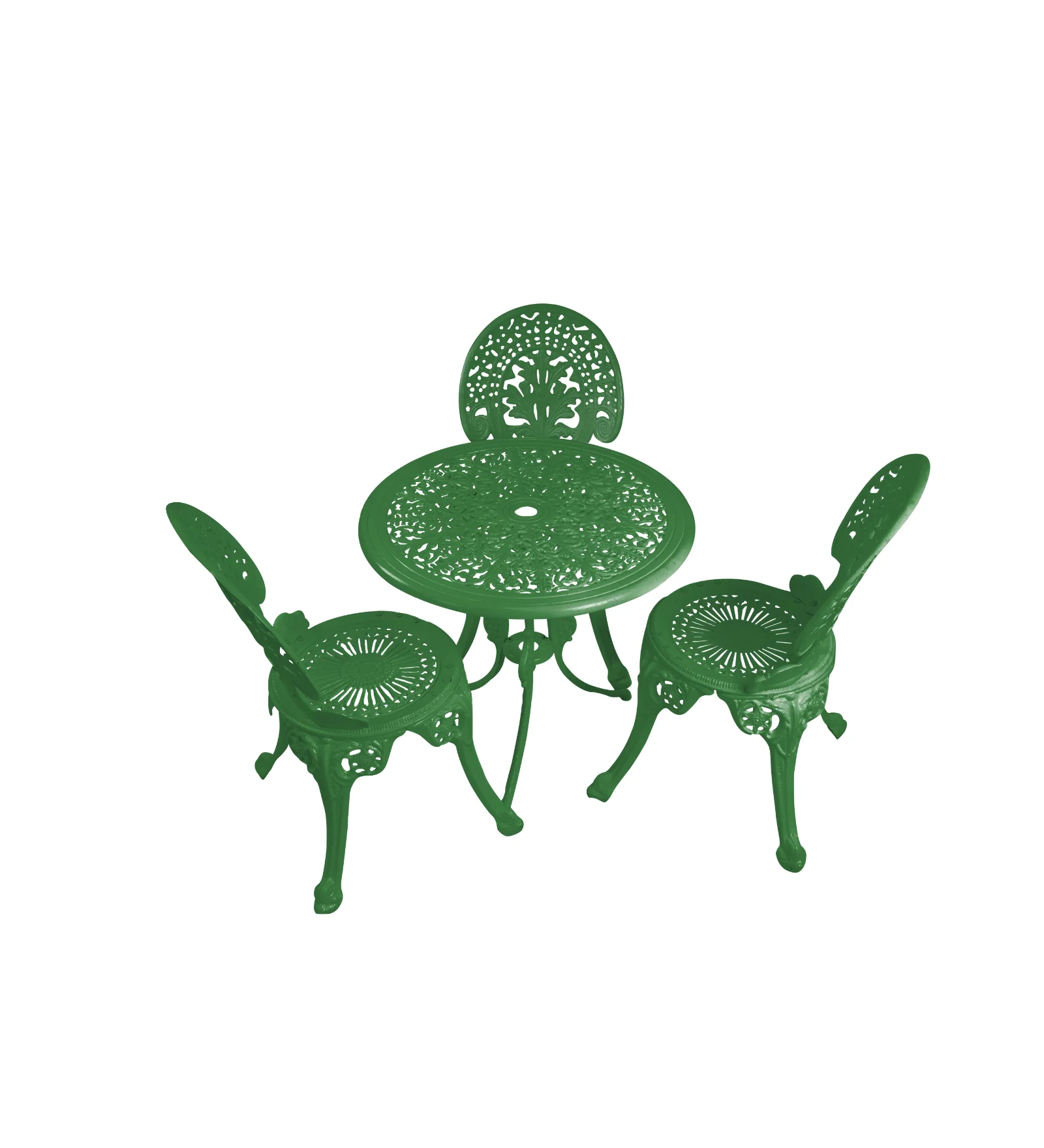Clux Cast Aluminium Garden Patio Seating 3 Chair and 1 Table Set - Image 11