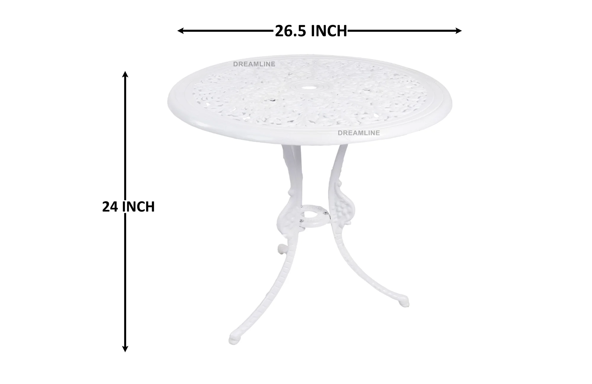 Clux Cast Aluminium Garden Patio Seating 3 Chair and 1 Table Set - Image 8