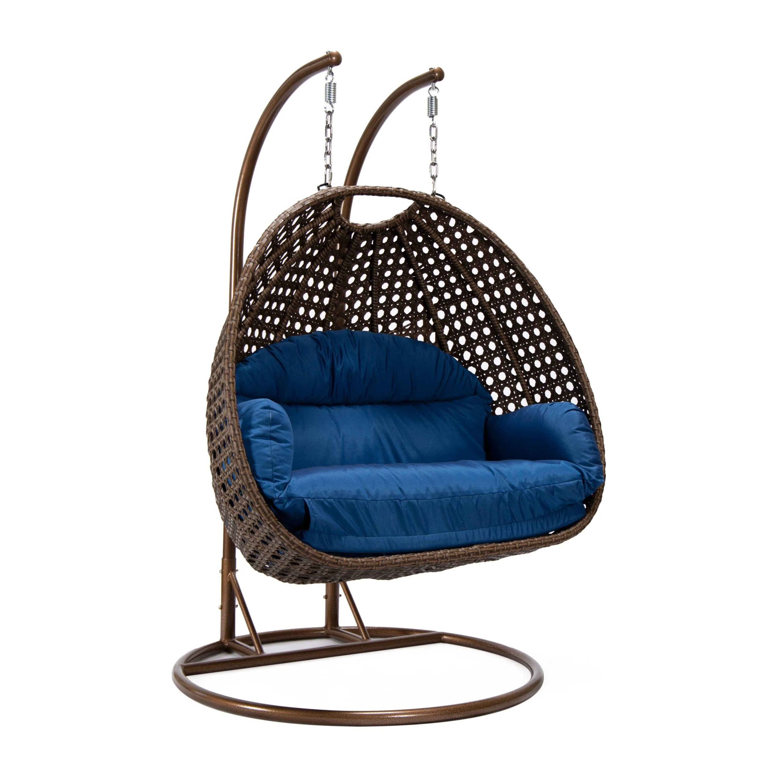 Longo Double Seater Hanging Swing With Stand For Balcony , Garden Swing (Brown) - Image 22