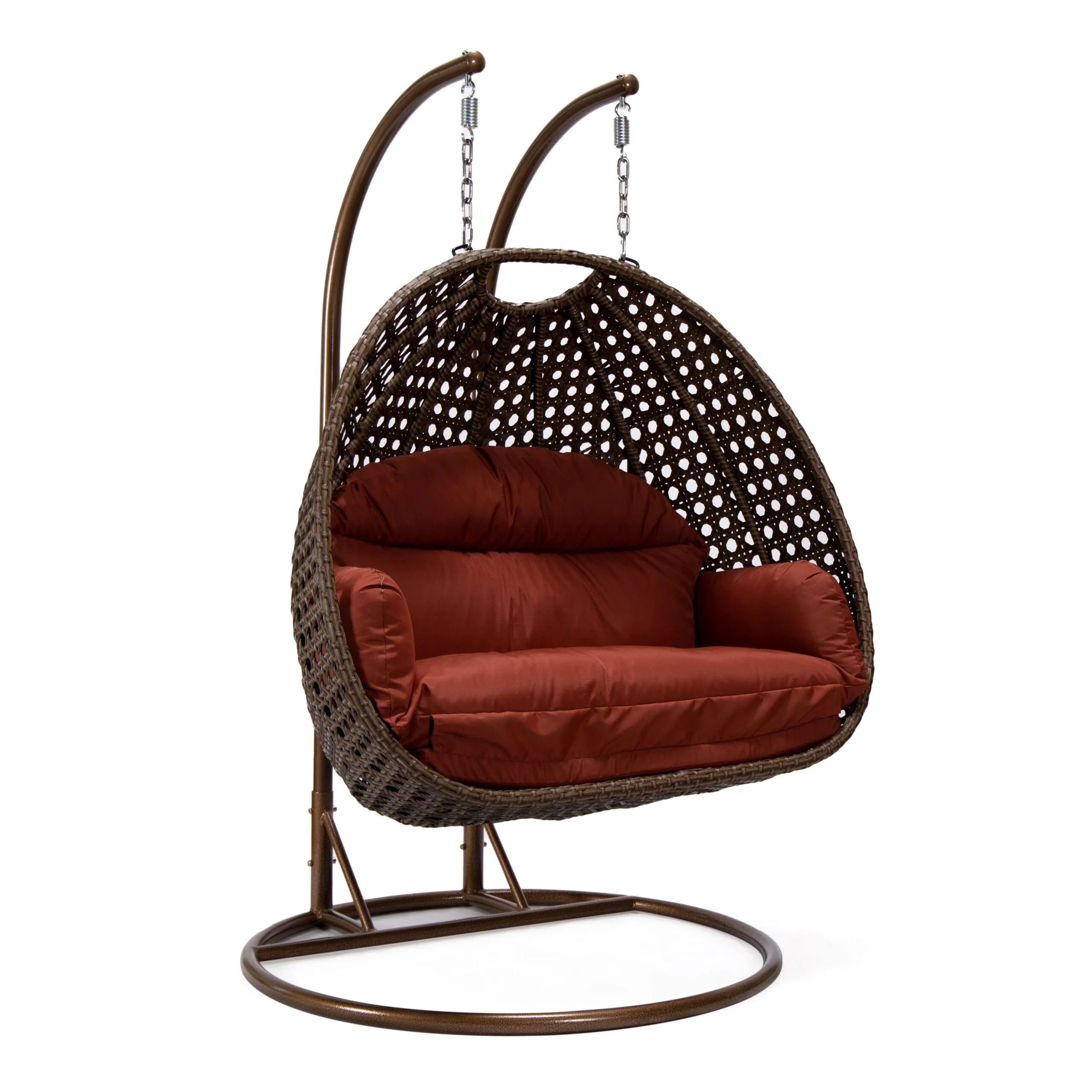 Longo Double Seater Hanging Swing With Stand For Balcony , Garden Swing (Brown) - Image 41