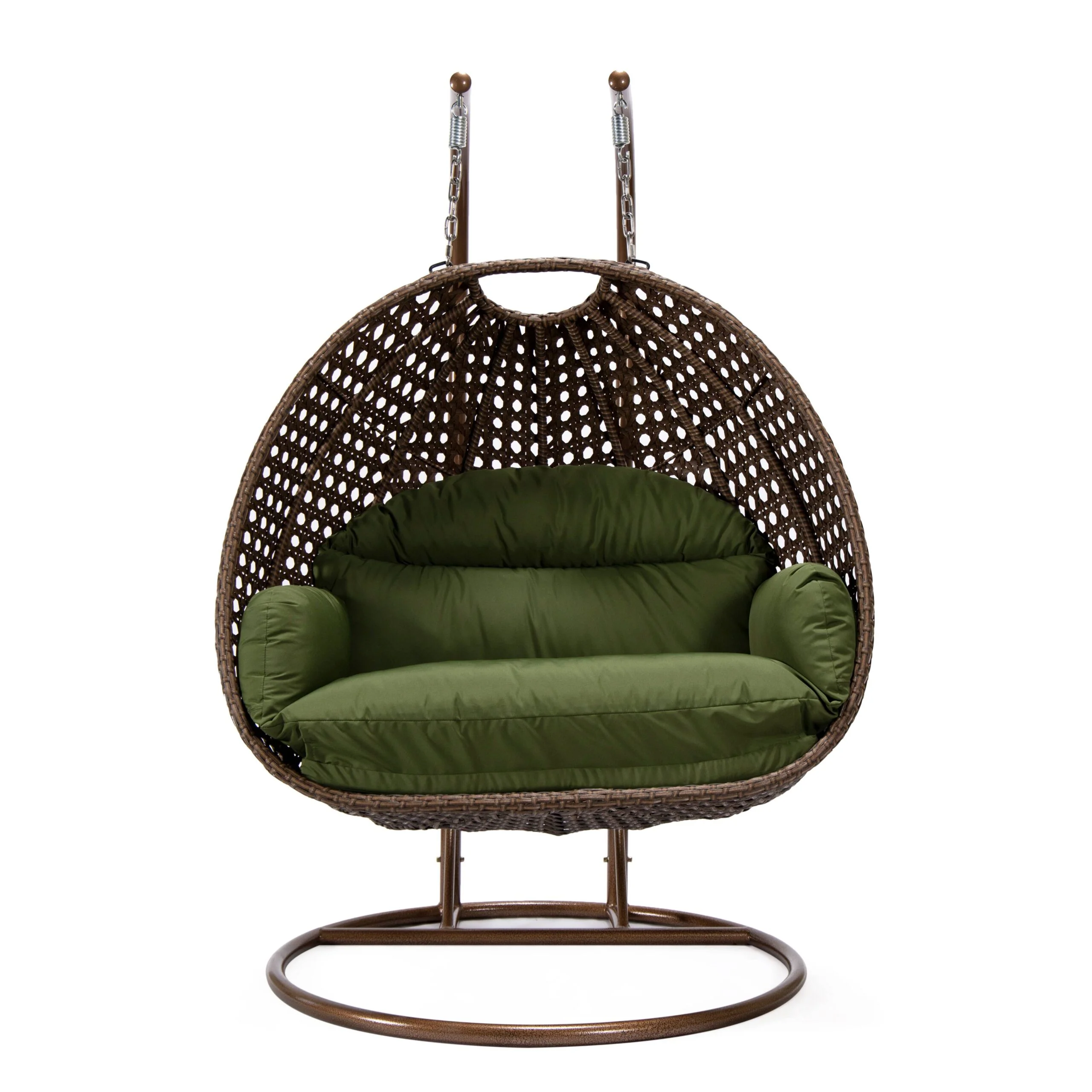 Longo Double Seater Hanging Swing With Stand For Balcony , Garden Swing (Brown) - Image 50
