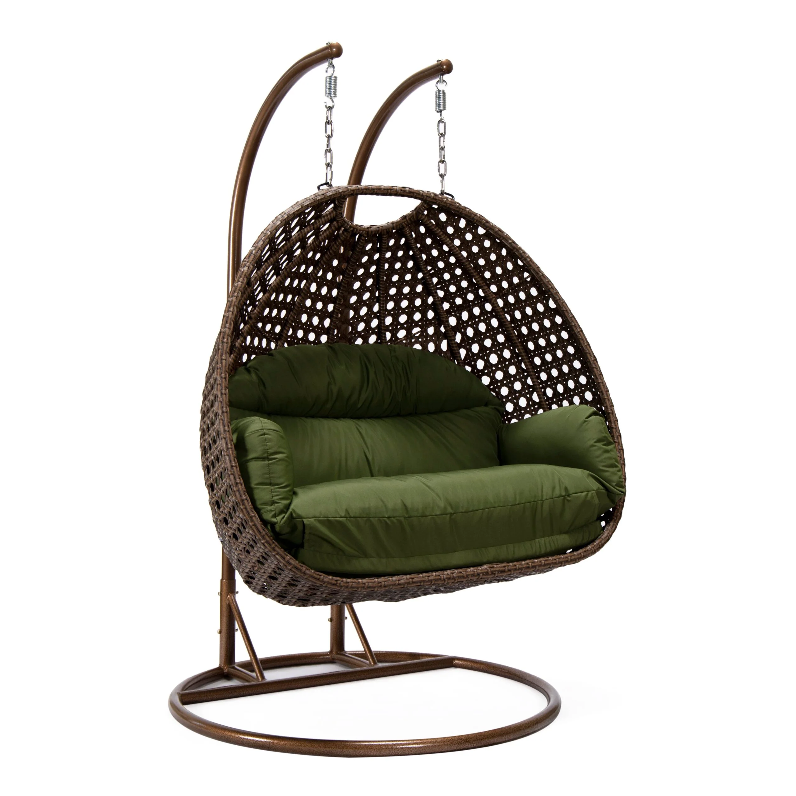 Longo Double Seater Hanging Swing With Stand For Balcony , Garden Swing (Brown) - Image 51