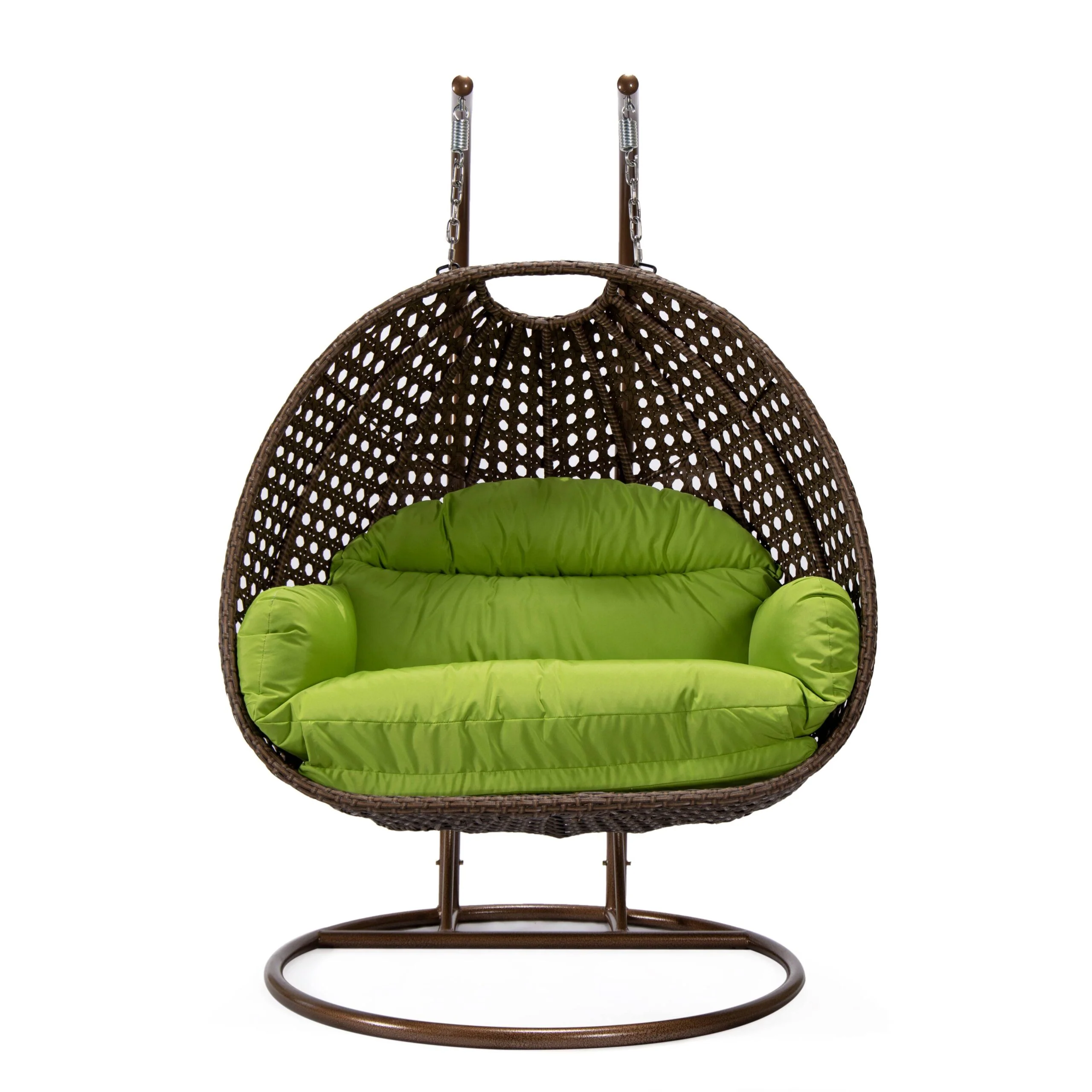 Longo Double Seater Hanging Swing With Stand For Balcony , Garden Swing (Brown) - Image 68