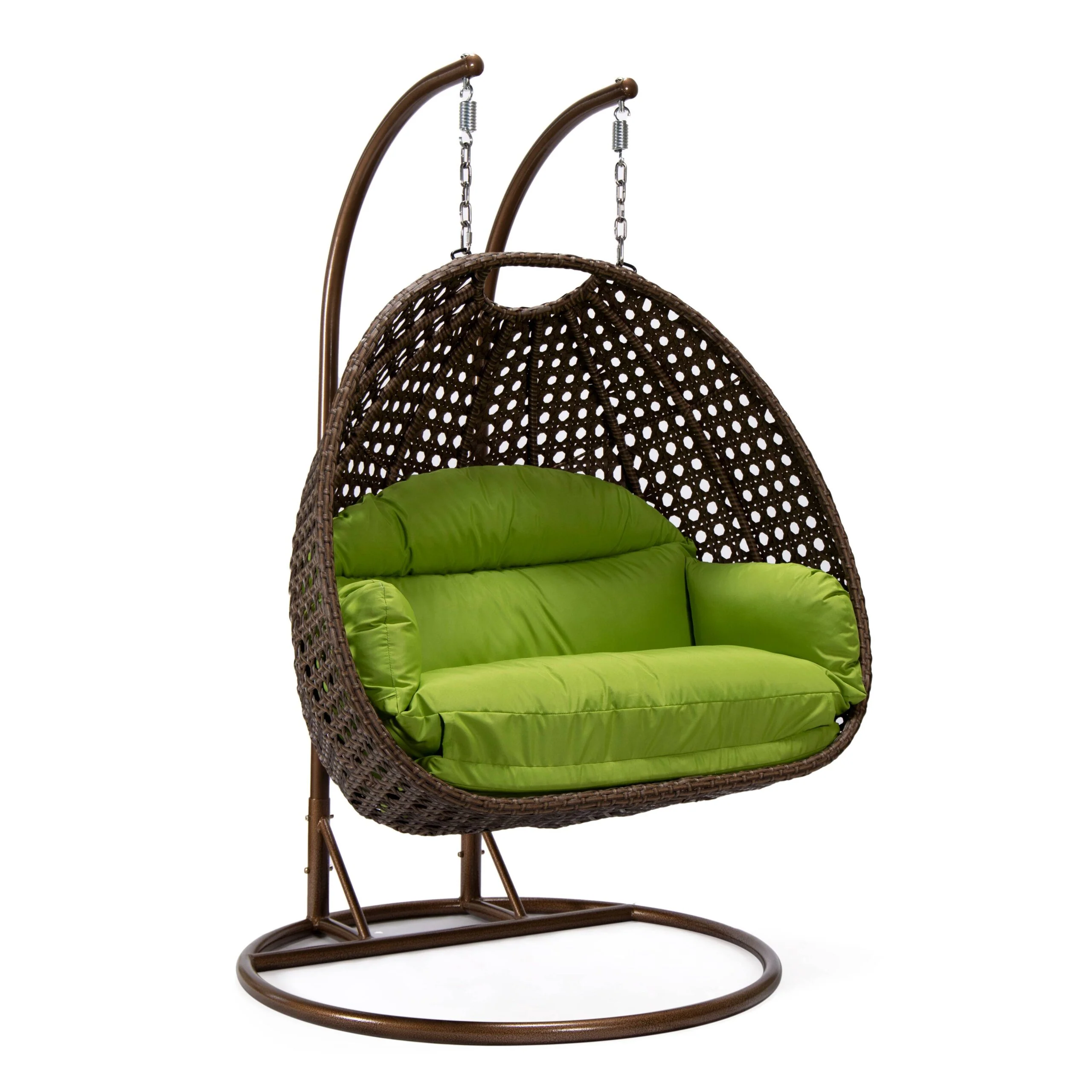 Longo Double Seater Hanging Swing With Stand For Balcony , Garden Swing (Brown) - Image 69