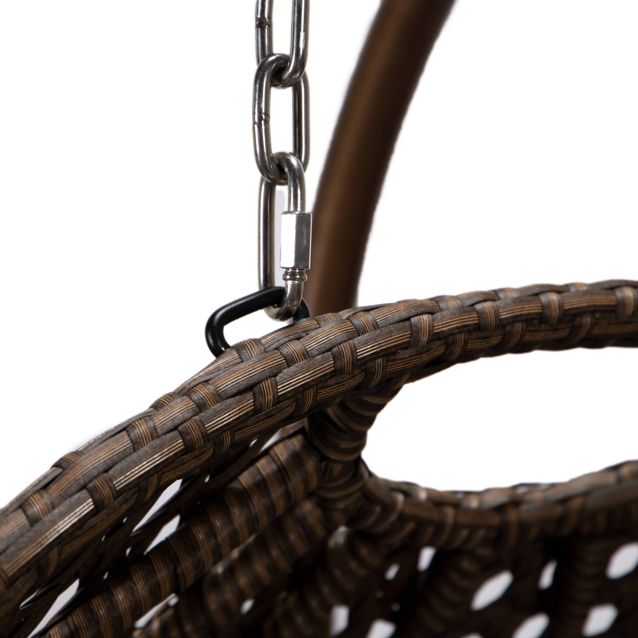 Longo Double Seater Hanging Swing With Stand For Balcony , Garden Swing (Brown) - Image 7