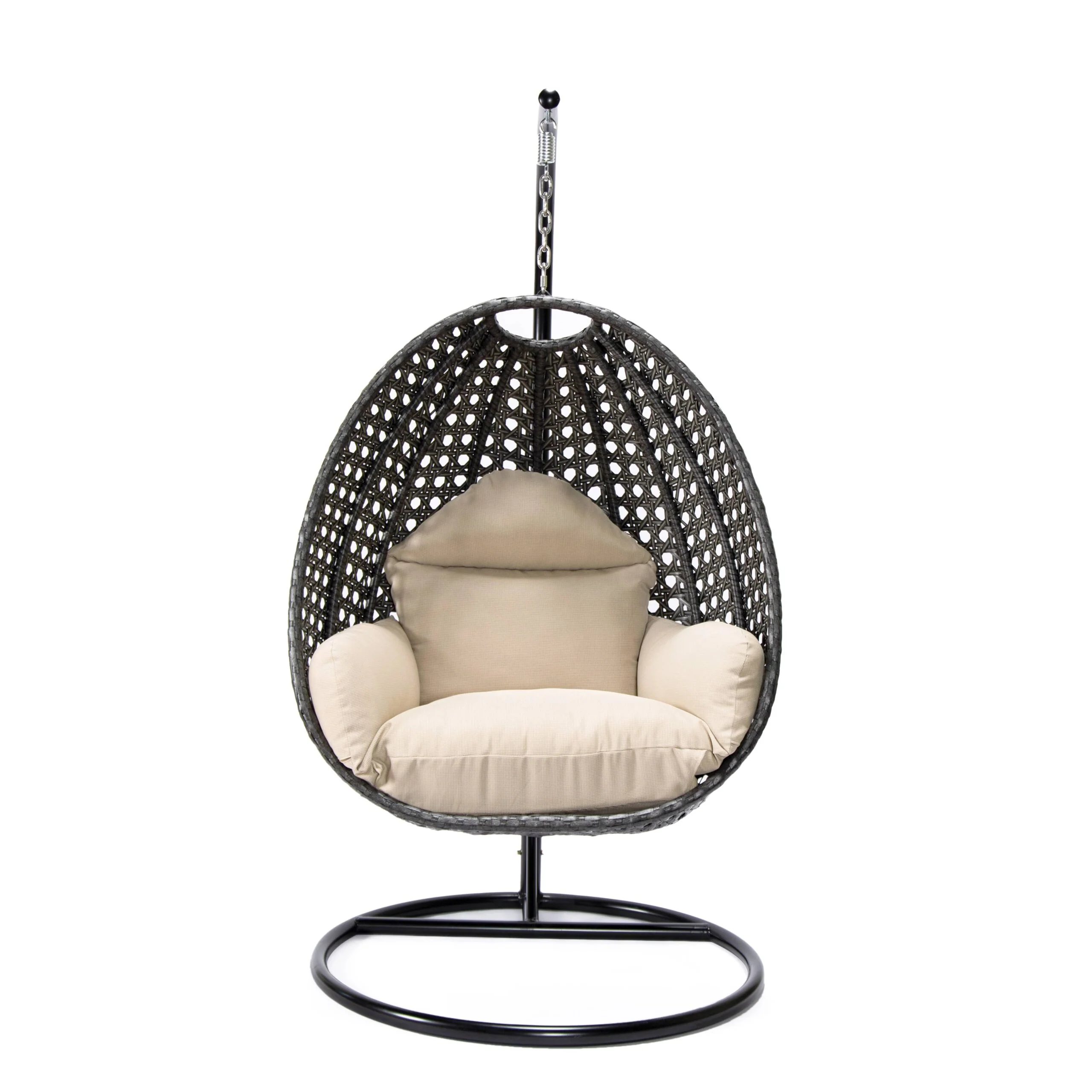 Doriano Single Seater Hanging Swing With Stand For Balcony , Garden (Drak Grey) - Image 4