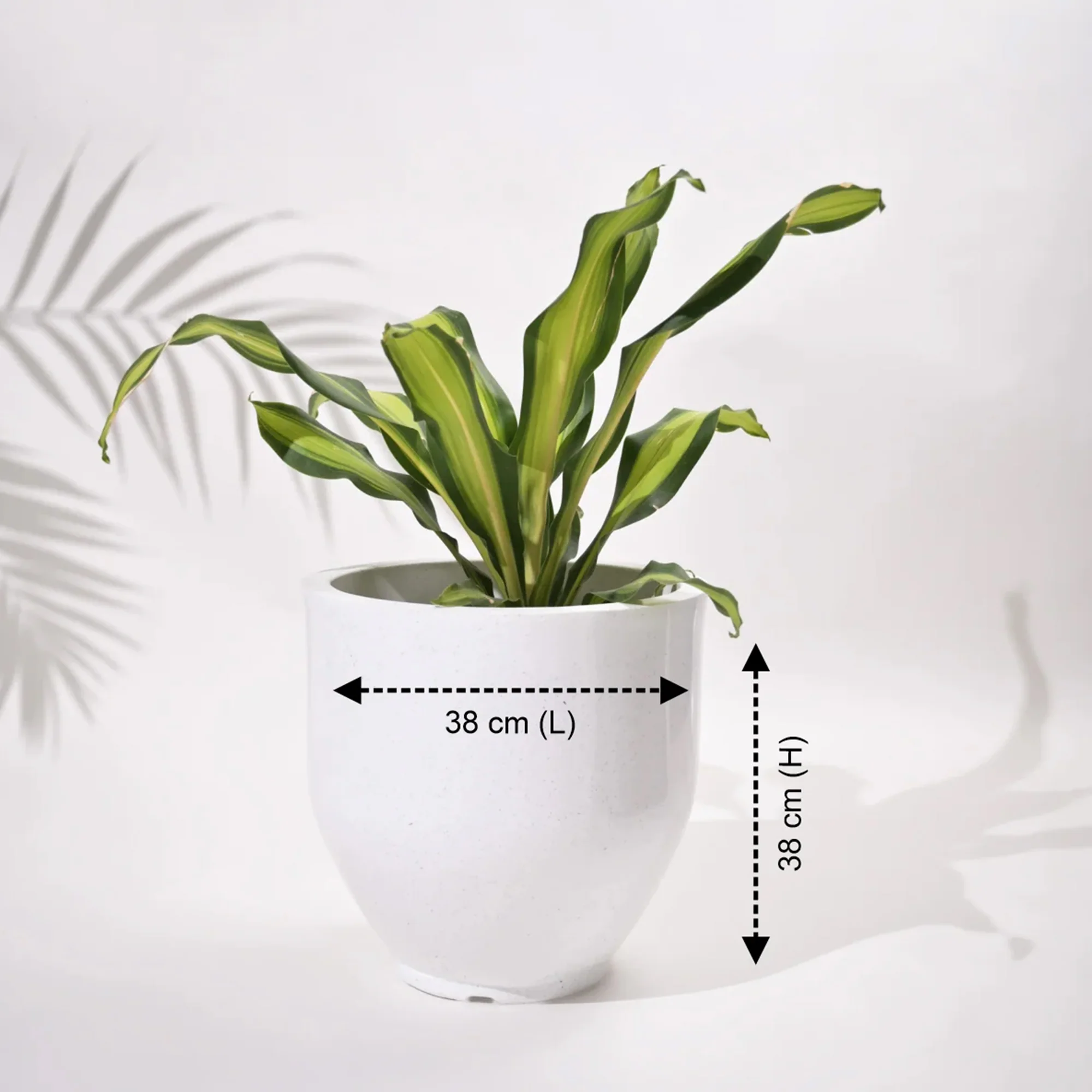 Cup Outdoor Polymer Planters For Garden, Balcony (Pair Of Large And Medium) - Image 2
