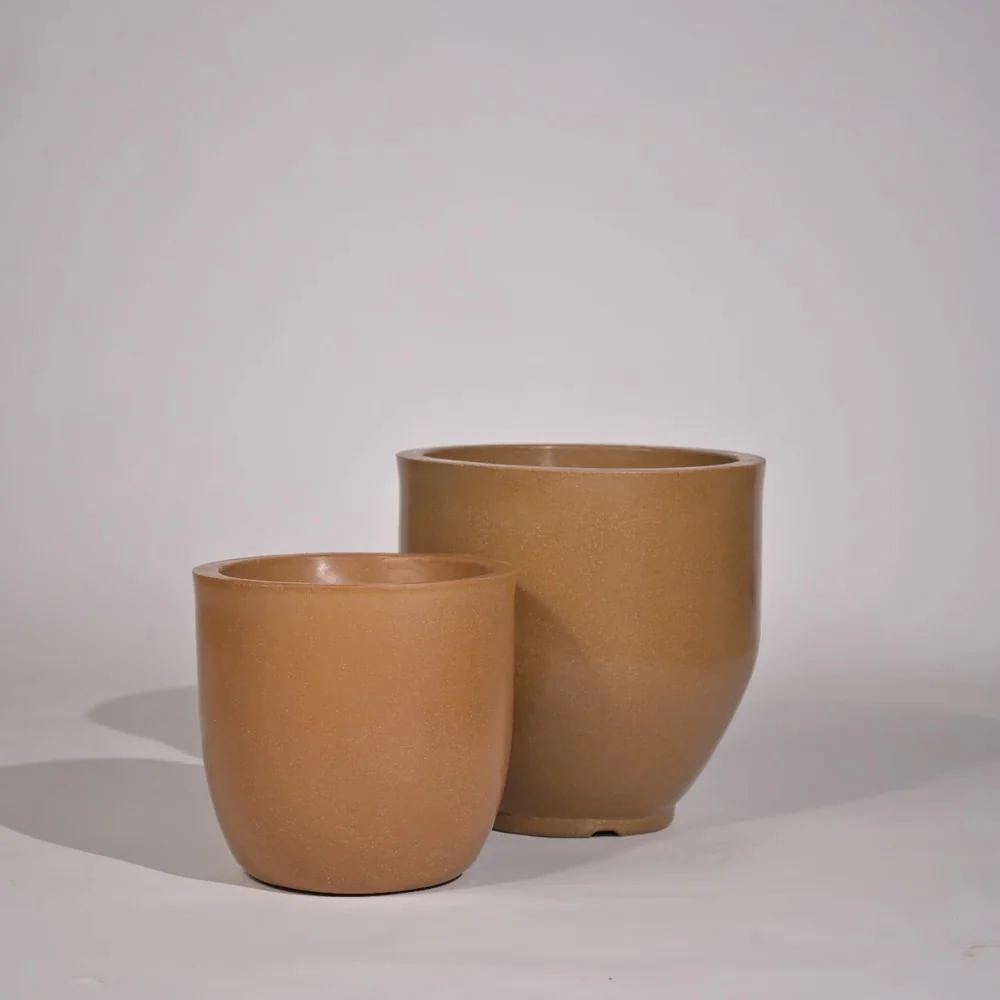 Cup Outdoor Polymer Planters For Garden, Balcony (Pair Of Large And Medium) - Image 5
