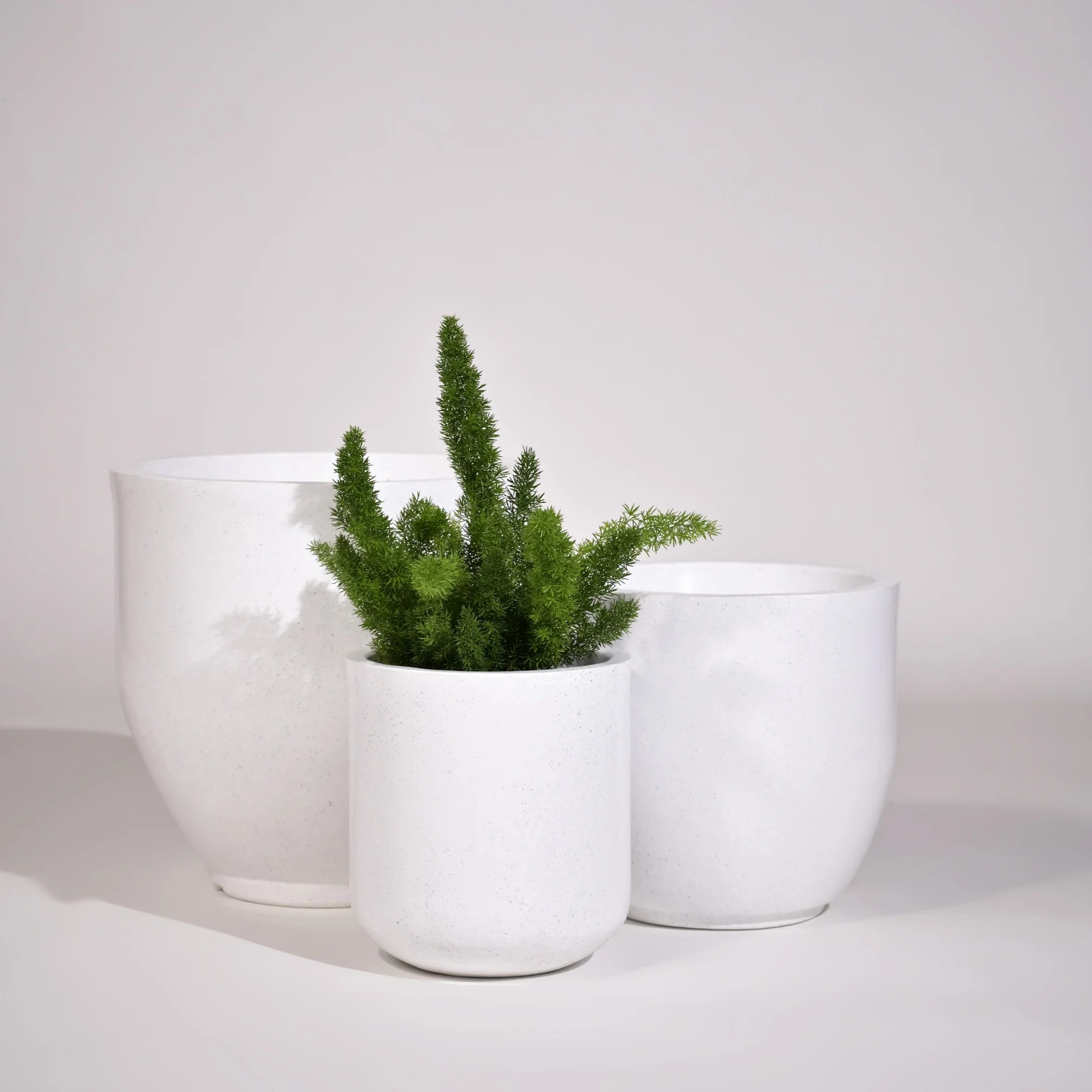 Cup Outdoor Polymer Planters For Garden, Balcony (Pair Of Large, Small And Medium) - Image 5