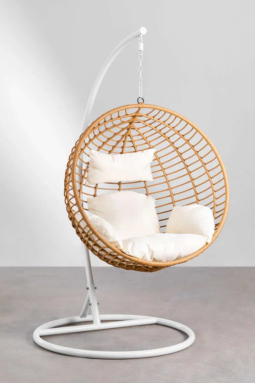 Custodia Single Seater Hanging Swing With Stand For Balcony, Garden Swing (Honey) - Image 7