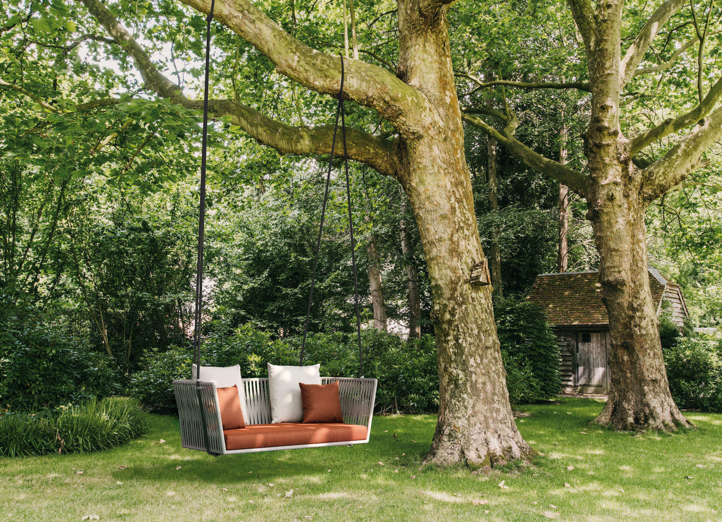 Dominga Double Seater Hanging Swing Without Stand For Balcony, Garden Swing Braided & Rope - Image 2