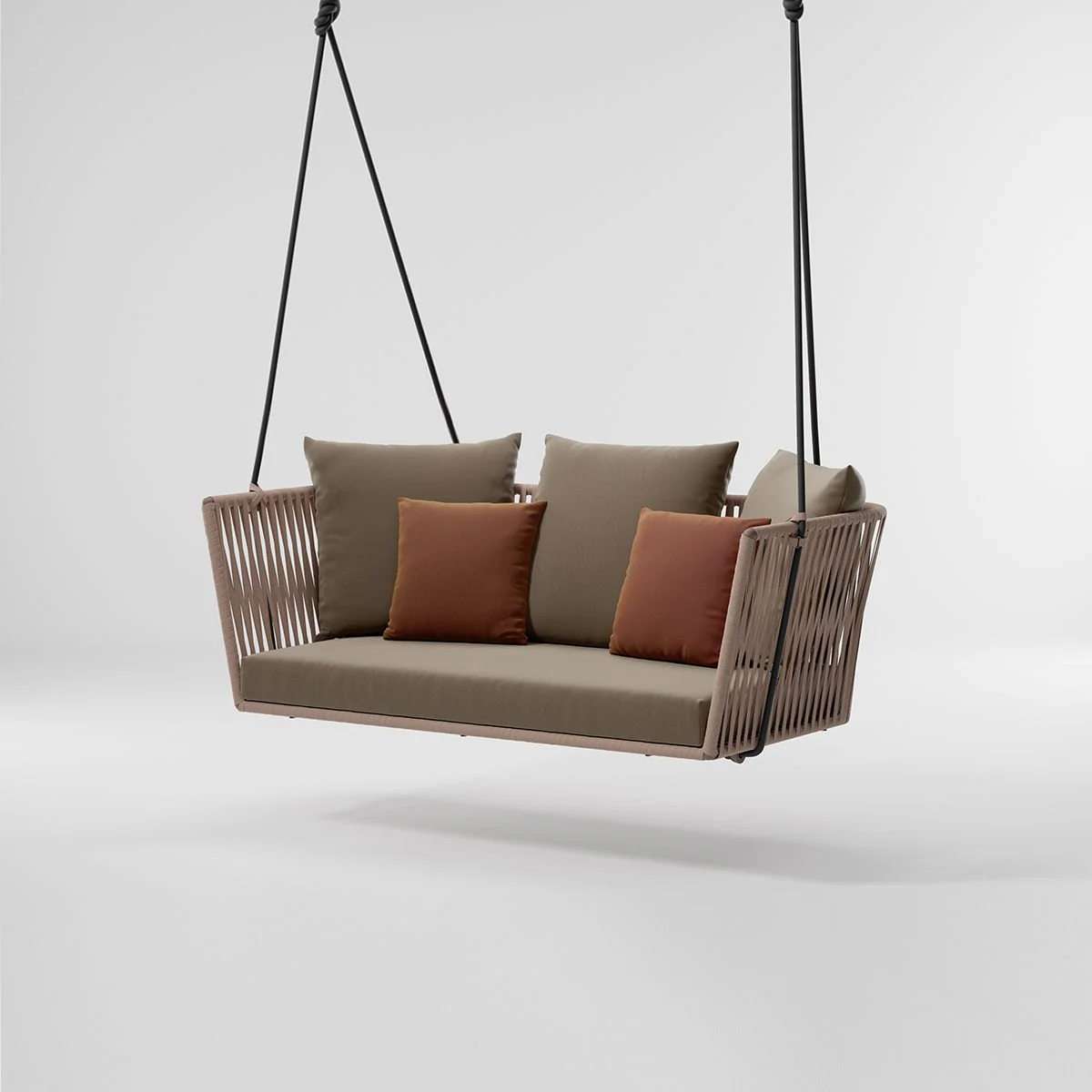 Dominga Double Seater Hanging Swing Without Stand For Balcony, Garden Swing Braided & Rope - Image 3