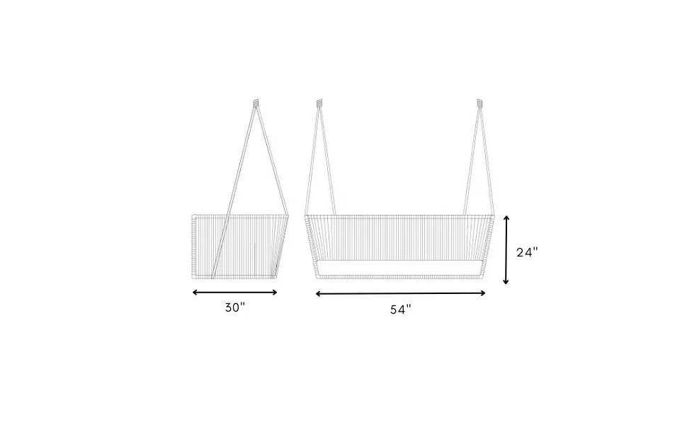 Dominga Double Seater Hanging Swing Without Stand For Balcony, Garden Swing Braided & Rope - Image 4