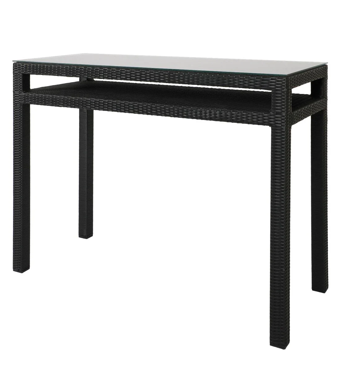 Betta Outdoor Patio Bar Sets 2 Chairs and 1 Table (Black) - Image 5