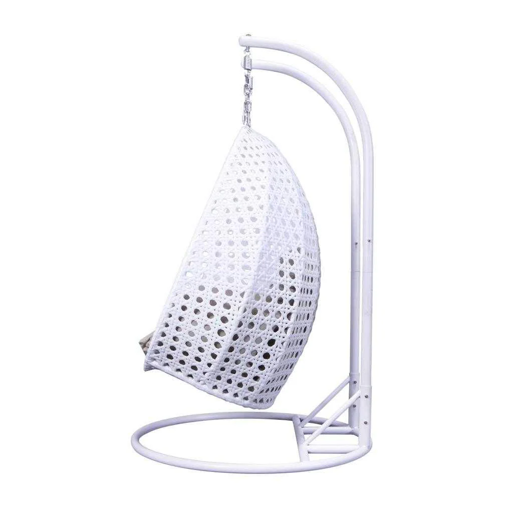 Lombardi Double Seater Hanging Swing With Stand For Balcony , Garden Swing (White) - Image 3