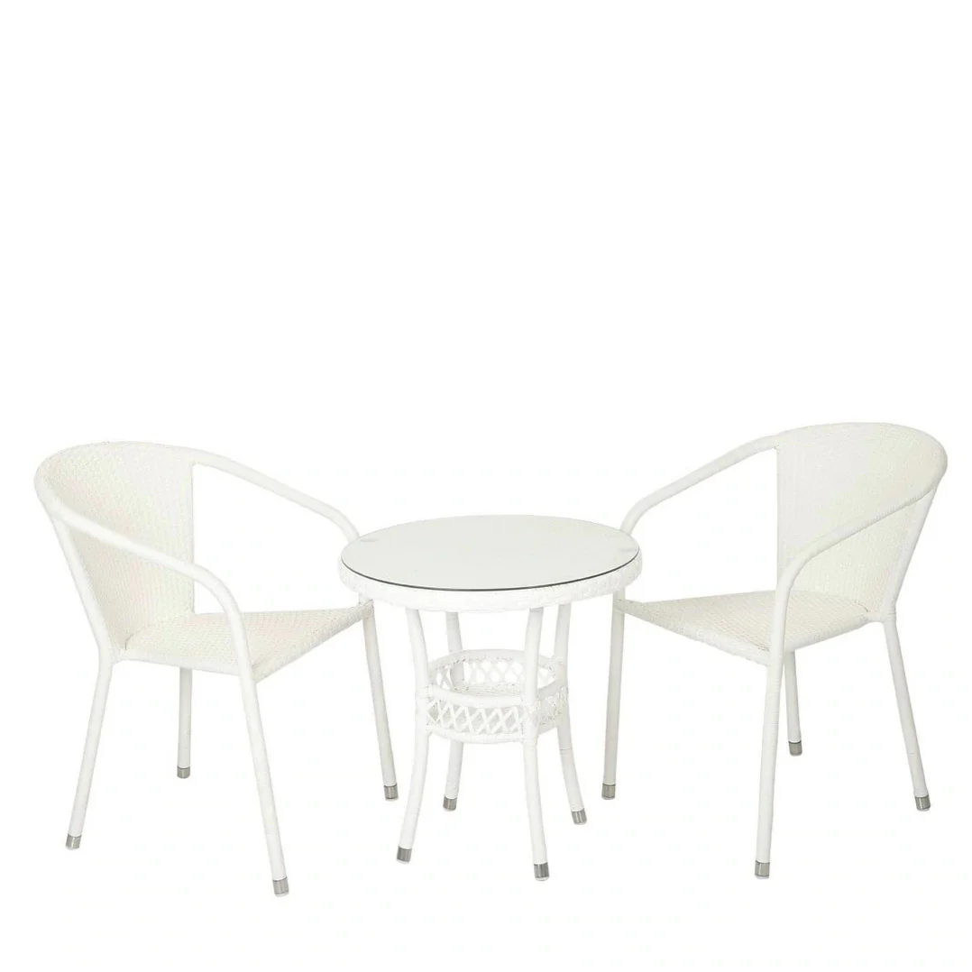 Ted Outdoor Patio Seating Set 2 Chairs and 1 Table Set - Image 6