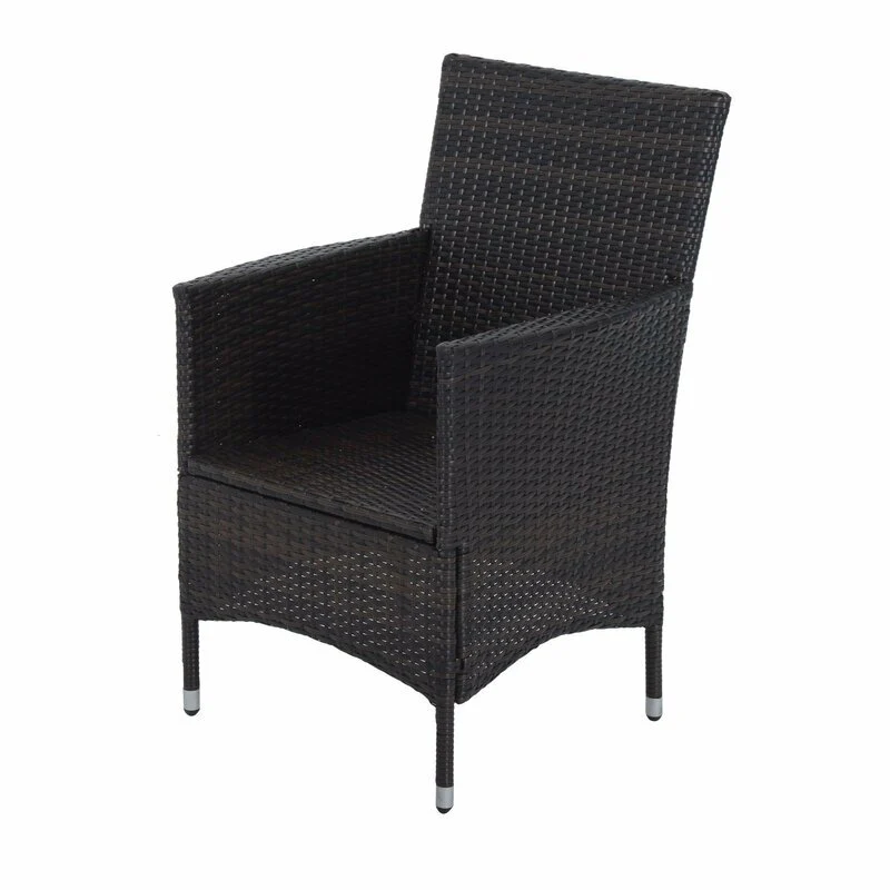 Bea Outdoor Patio Seating Set 2 Chairs and 1 Table Set (Black) - Image 5