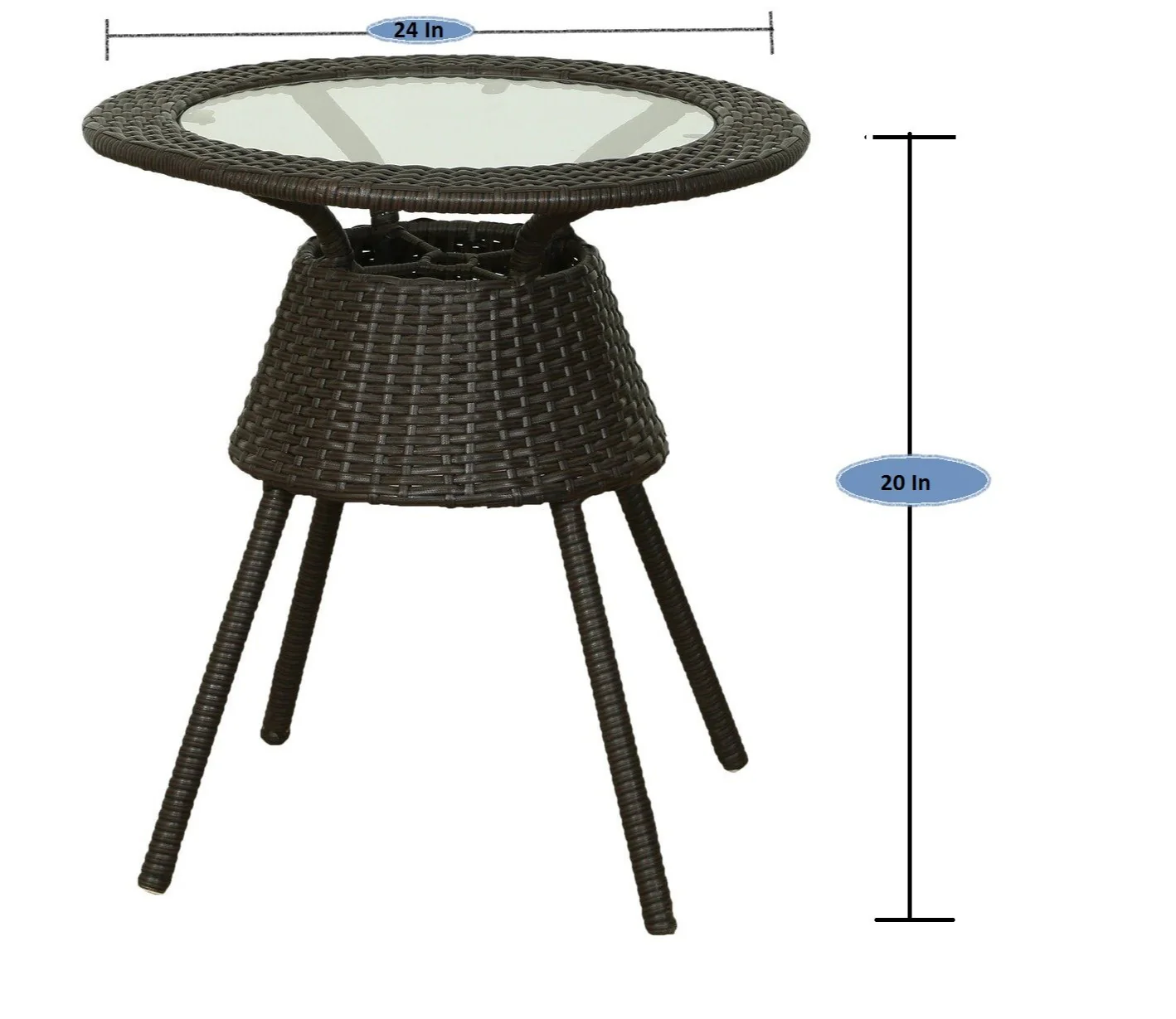 Bud Outdoor Patio Seating Set 2 Chairs and 1 Table Set - Image 6