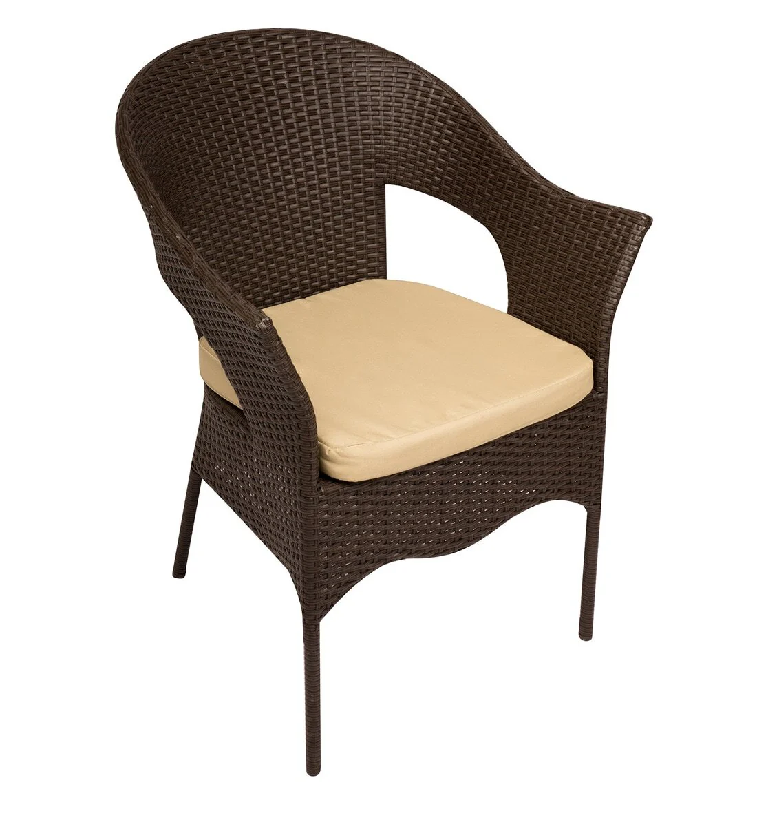 Blaze Outdoor Patio Seating Set 2 Chairs and 1 Table Set (Brown) - Image 3