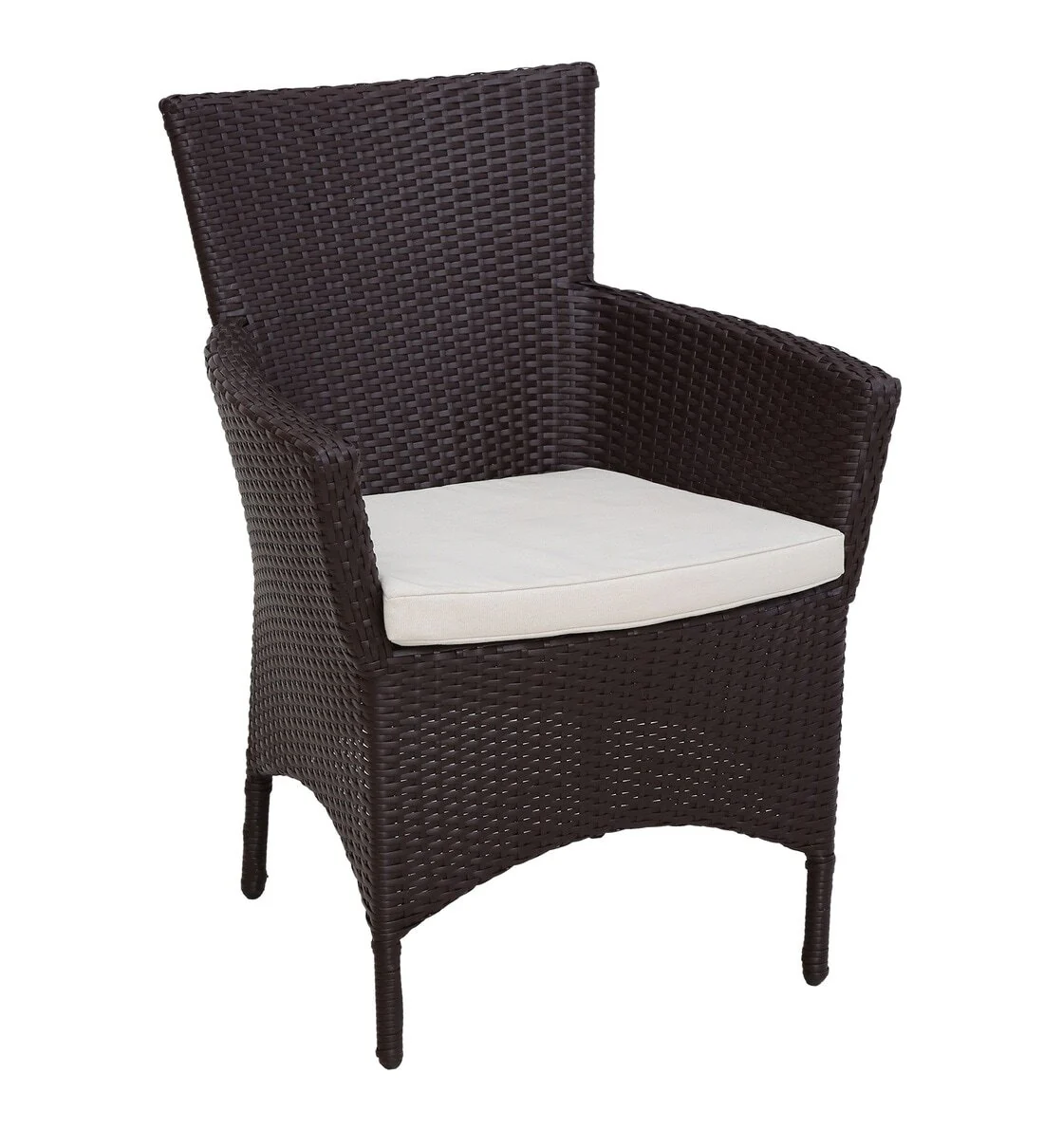 Tukur Outdoor Patio Seating Set 2 Chairs and 1 Table Set (Brown) - Image 3
