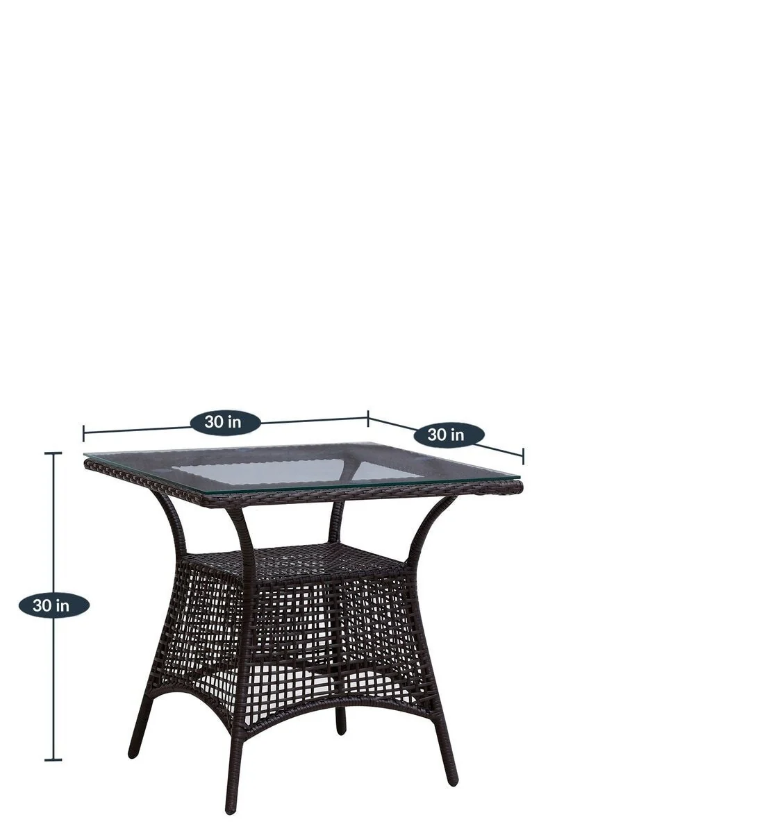 Tukur Outdoor Patio Seating Set 2 Chairs and 1 Table Set (Brown) - Image 5