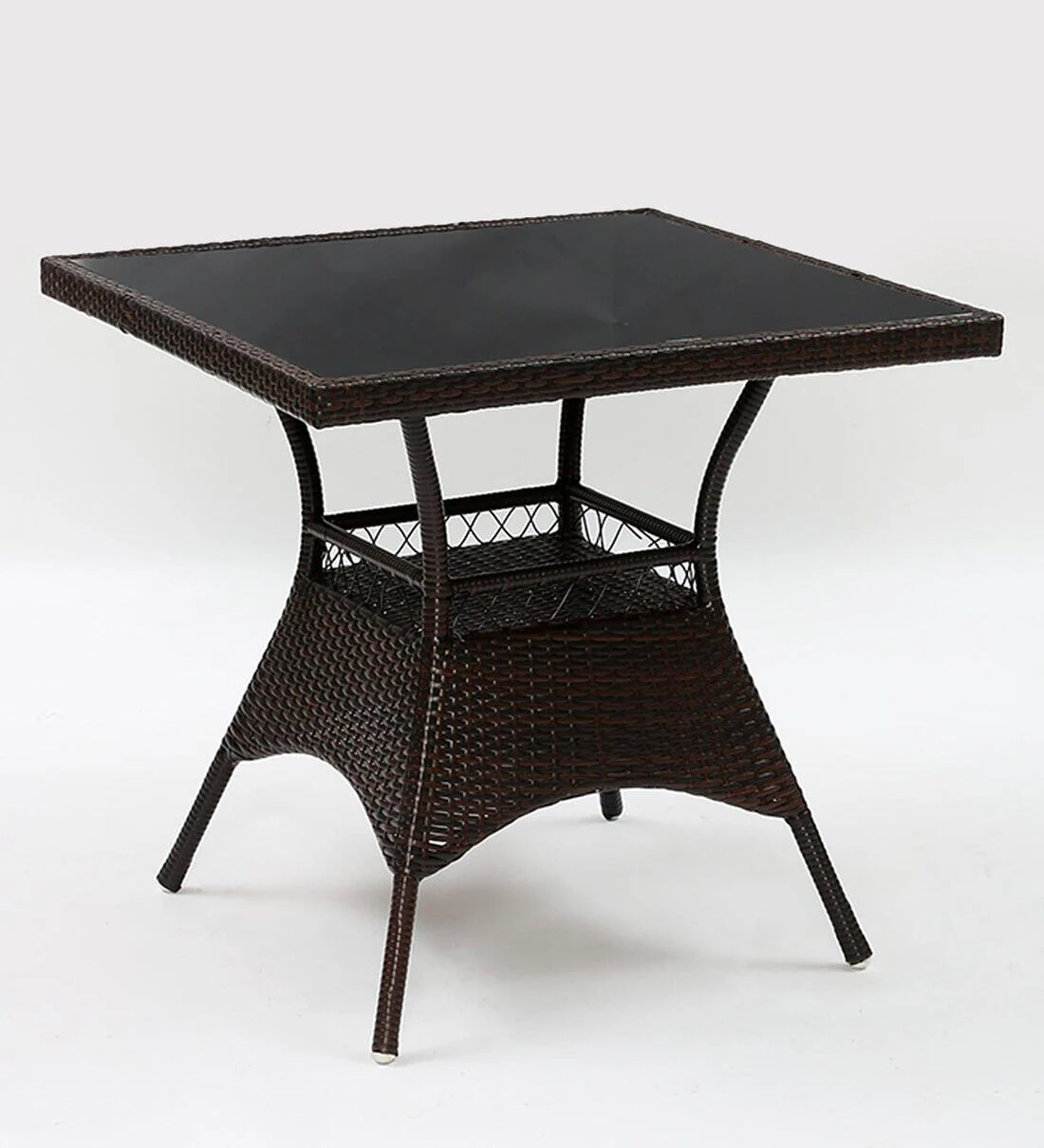 Anj Outdoor Patio Seating Set 4 Chairs and 1 Table Set (Dark Brown) - Image 6