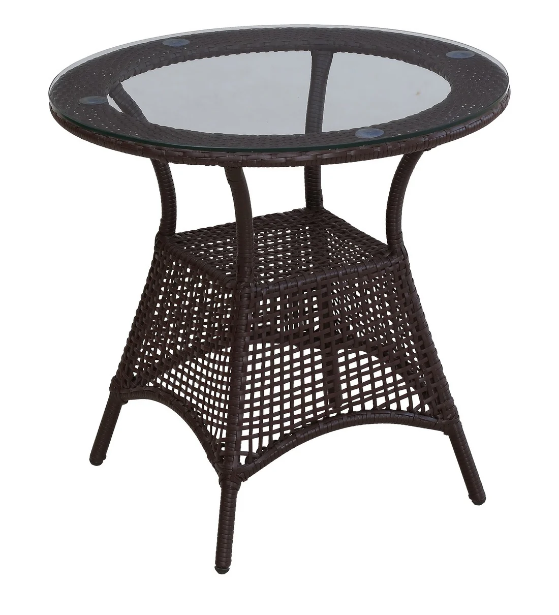 Moonpie Outdoor Patio Seating Set 4 Chairs and 1 Table Set (Dark Brown) - Image 4