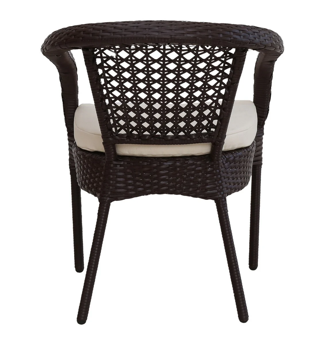 Moonpie Outdoor Patio Seating Set 4 Chairs and 1 Table Set (Dark Brown) - Image 8