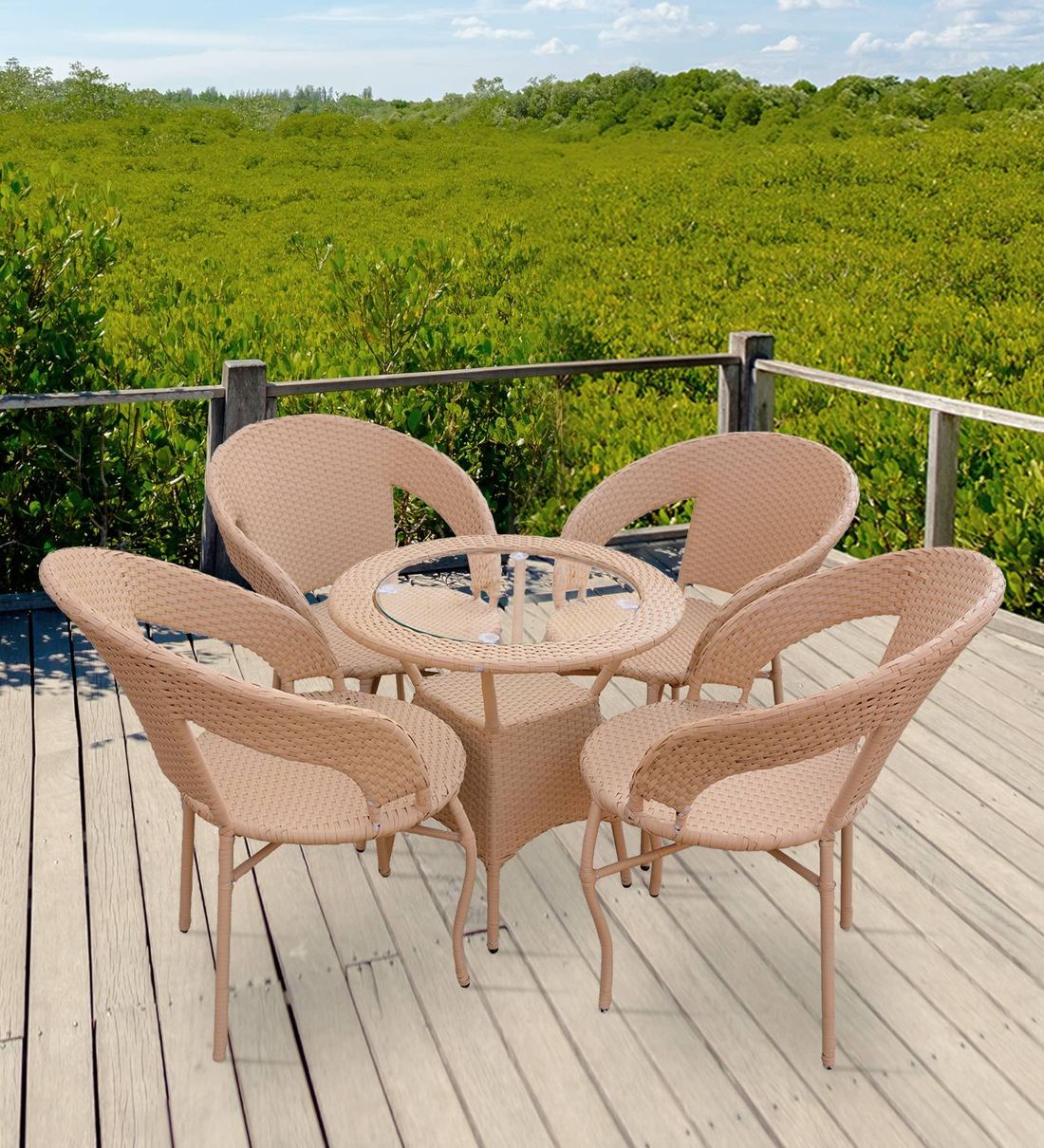 Boss Outdoor Patio Seating Set 4 Chairs and 1 Table Set - Image 10