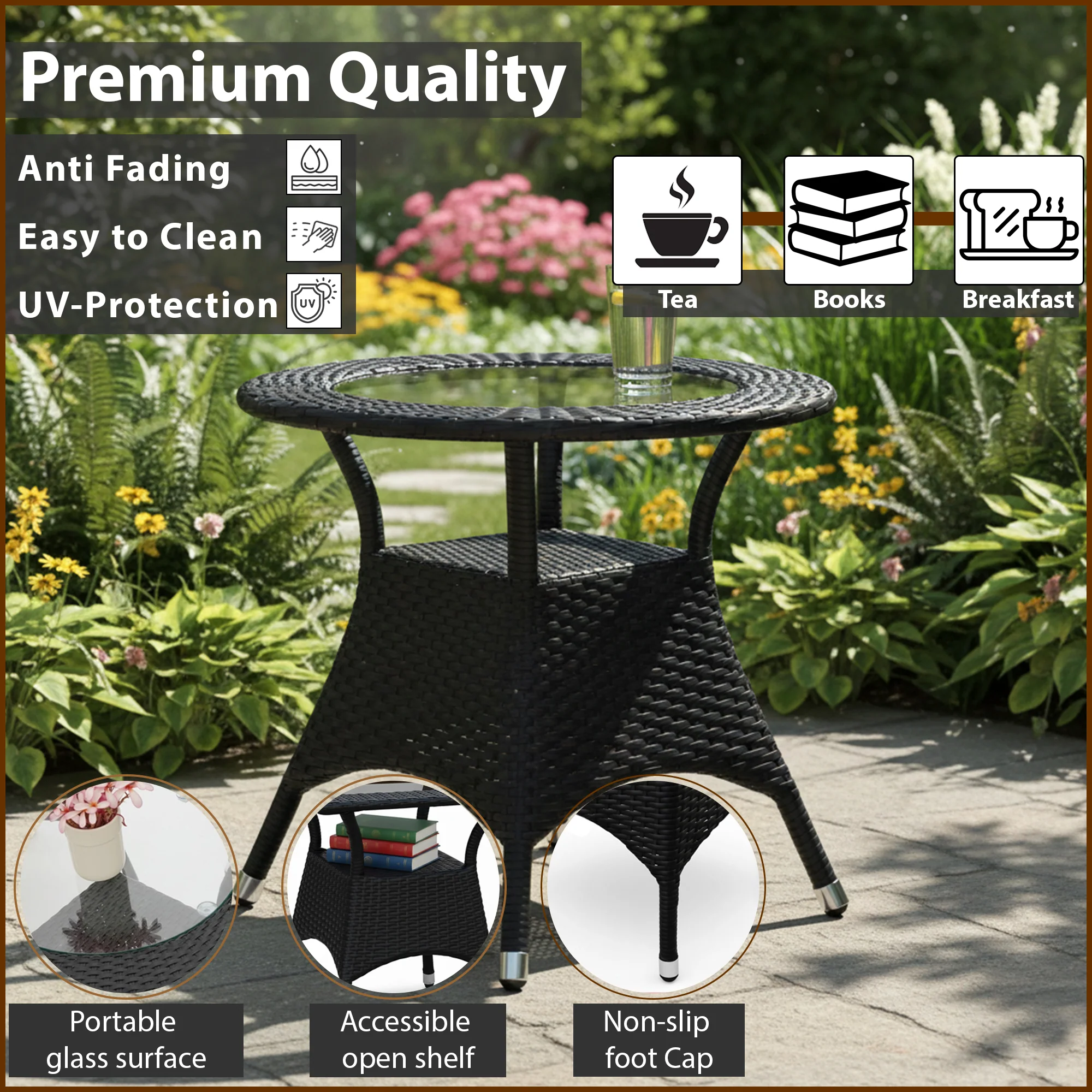 Boss Outdoor Patio Seating Set 4 Chairs and 1 Table Set - Image 3