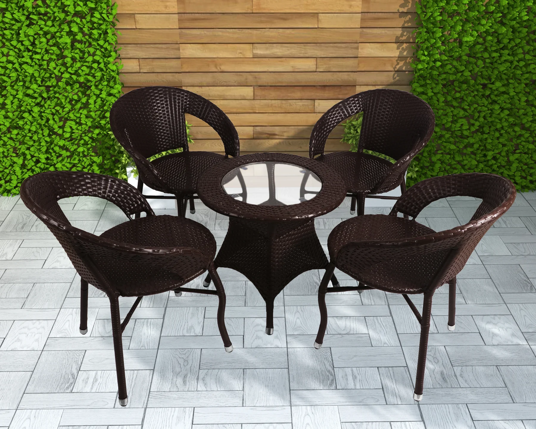 Boss Outdoor Patio Seating Set 4 Chairs and 1 Table Set - Image 9