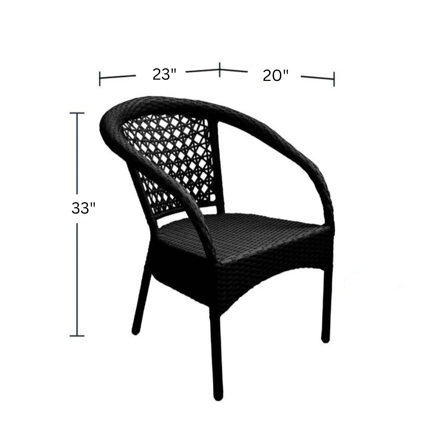 Aiman Outdoor Patio Seating Set 4 Chairs and 1 Table Set - Image 5