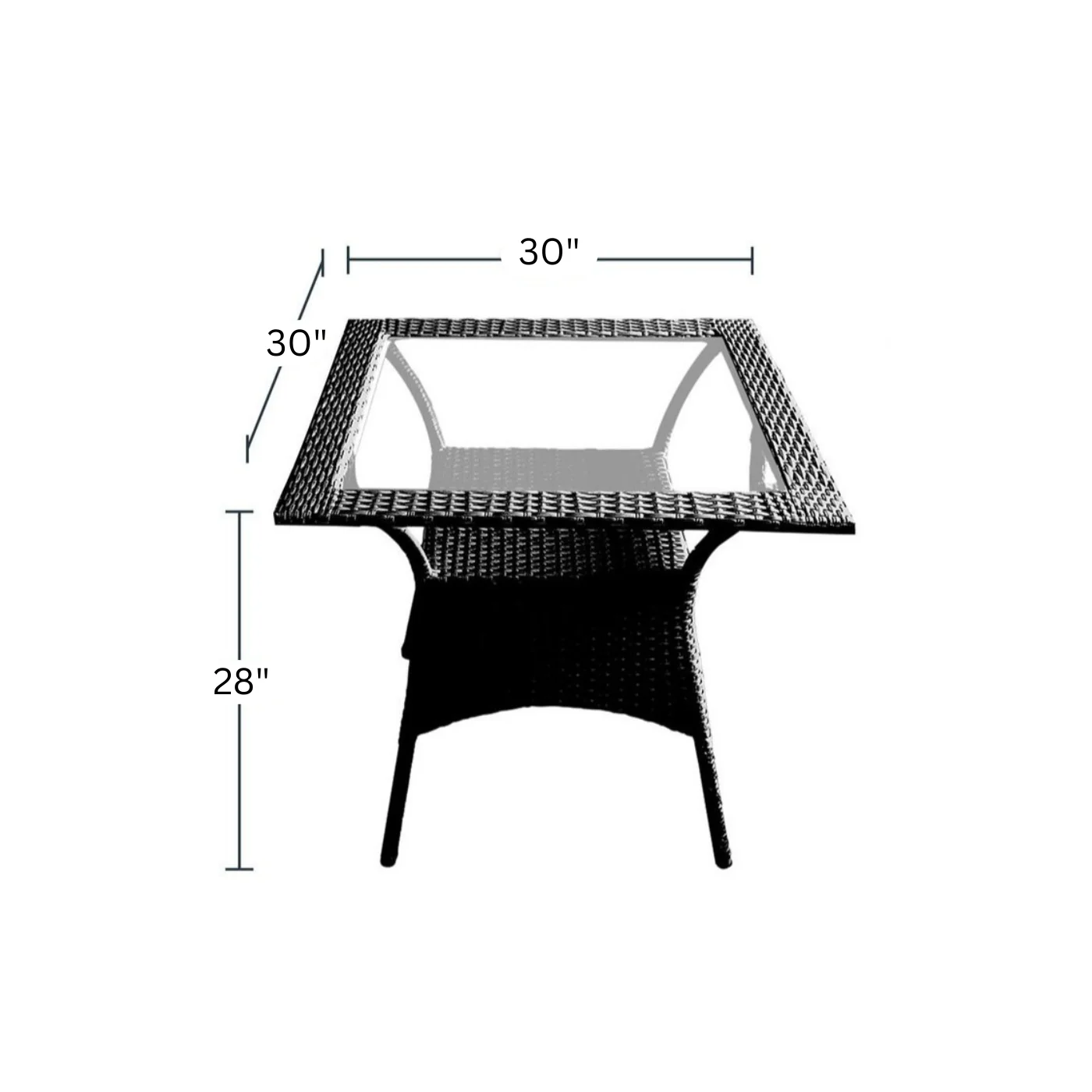 Aiman Outdoor Patio Seating Set 4 Chairs and 1 Table Set - Image 6