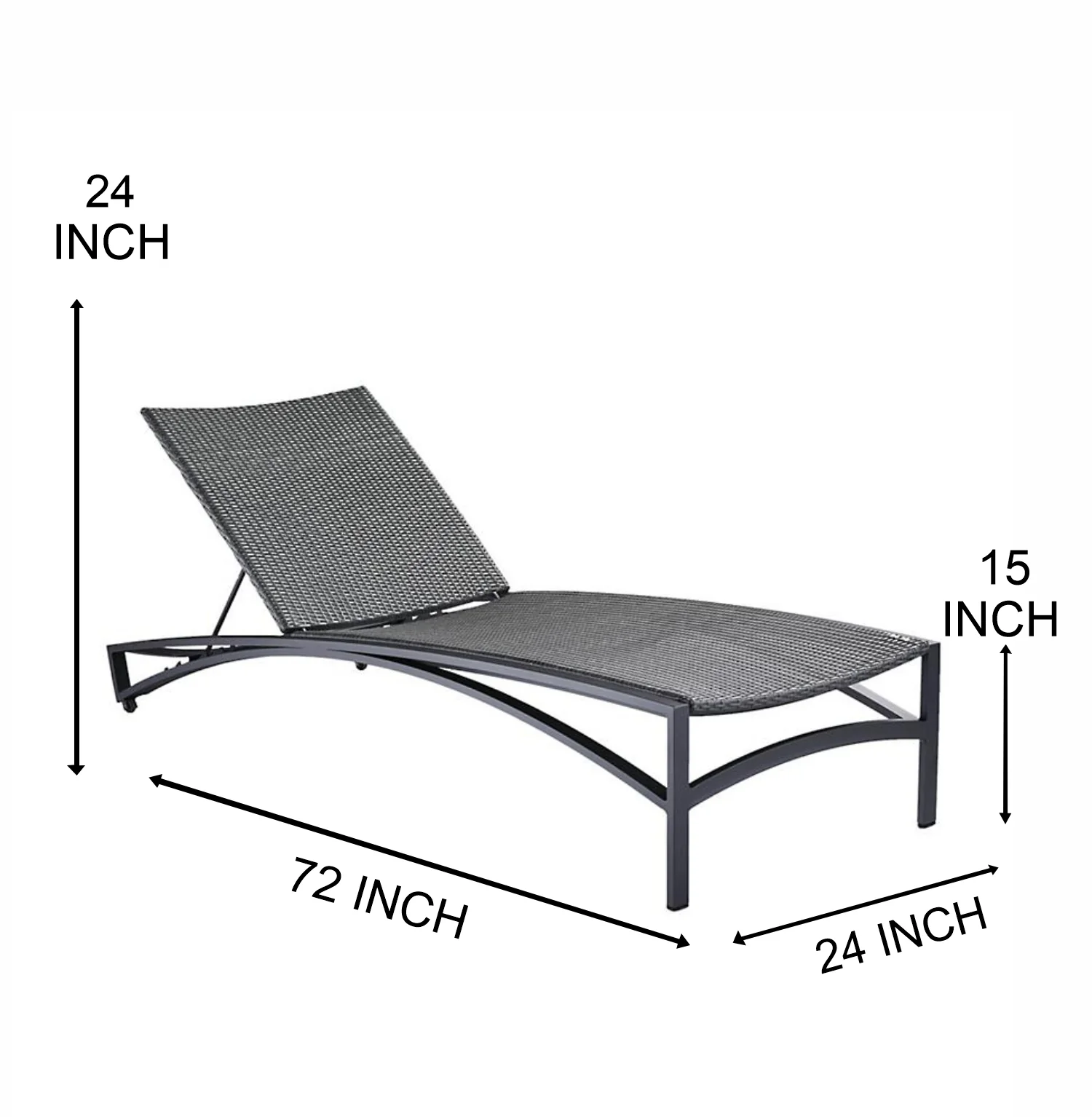 Jax Outdoor Swimming Poolside Lounger (Grey) - Image 6