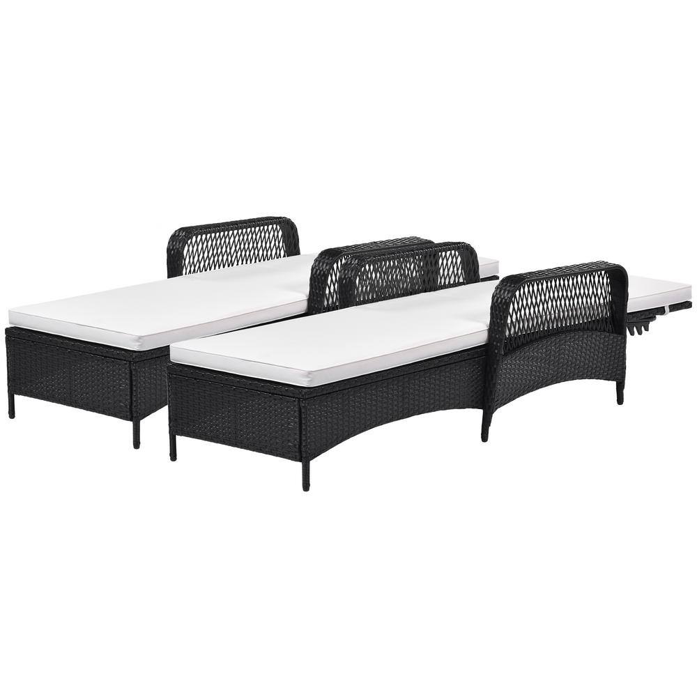 Amaze Outdoor Swimming Poolside Lounger Set of 2 (Black) - Image 4