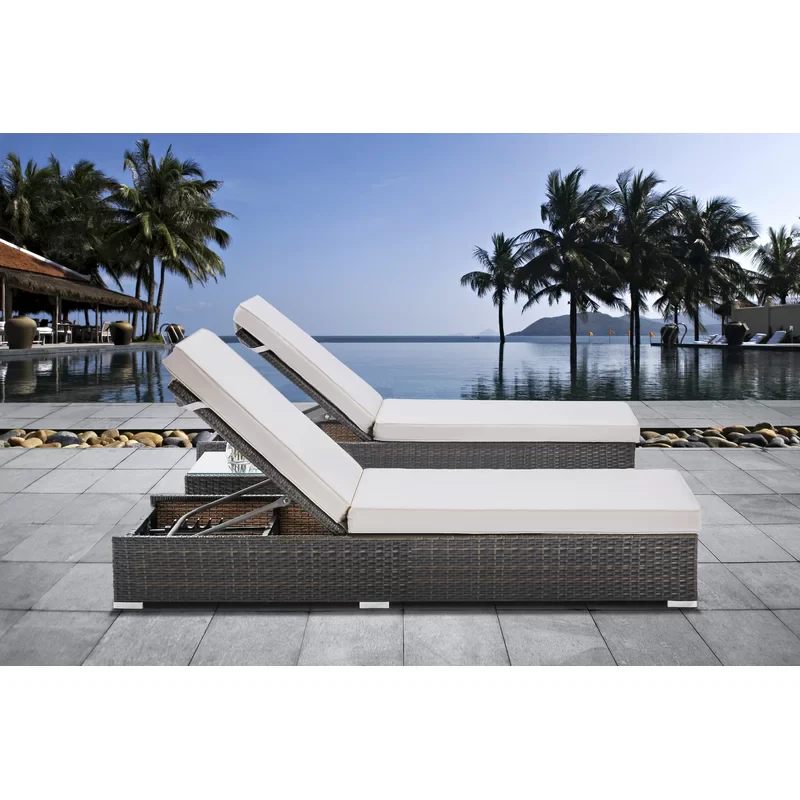 Brezzy Outdoor Swimming Poolside Lounger Set of 2 (Dark Brown) - Image 4