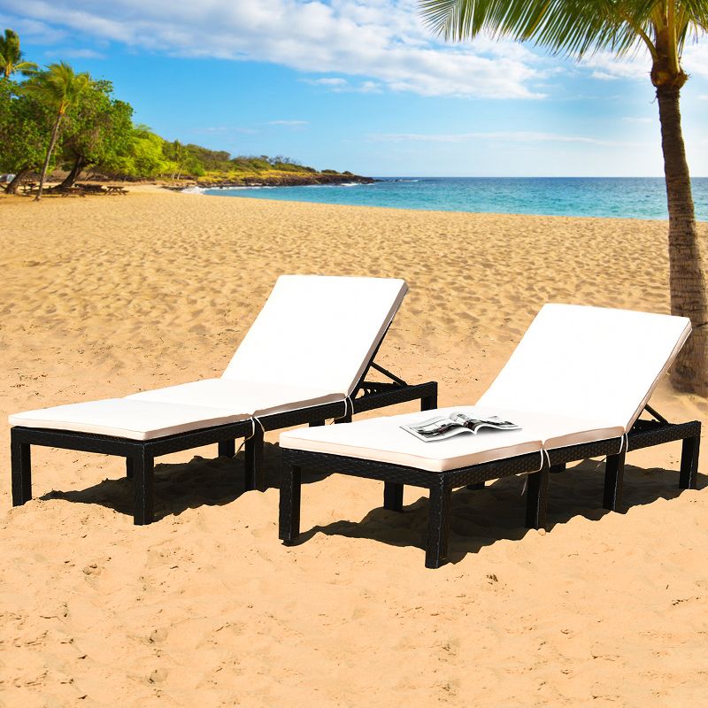 Bloom Outdoor Swimming Poolside Lounger Set of 2  (Black) - Image 3