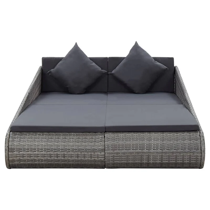 Sylvana Outdoor Poolside Sunbed With Cushion Daybed (Grey)