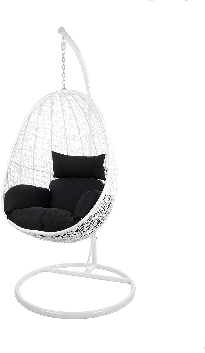 Giulietta Single Seater Hanging Swing With Stand For Balcony , Garden Swing (White) - Image 6