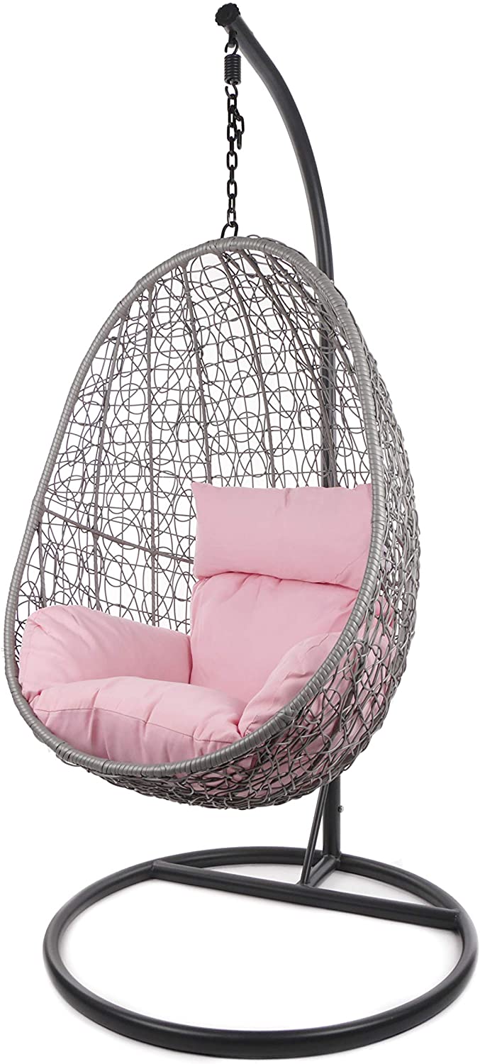 Calabresi Single Seater Hanging Swing With Stand For Balcony , Garden Swing (Dark Grey) - Image 11